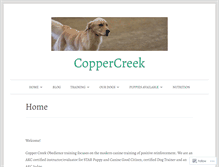 Tablet Screenshot of coppercreekpaws.com